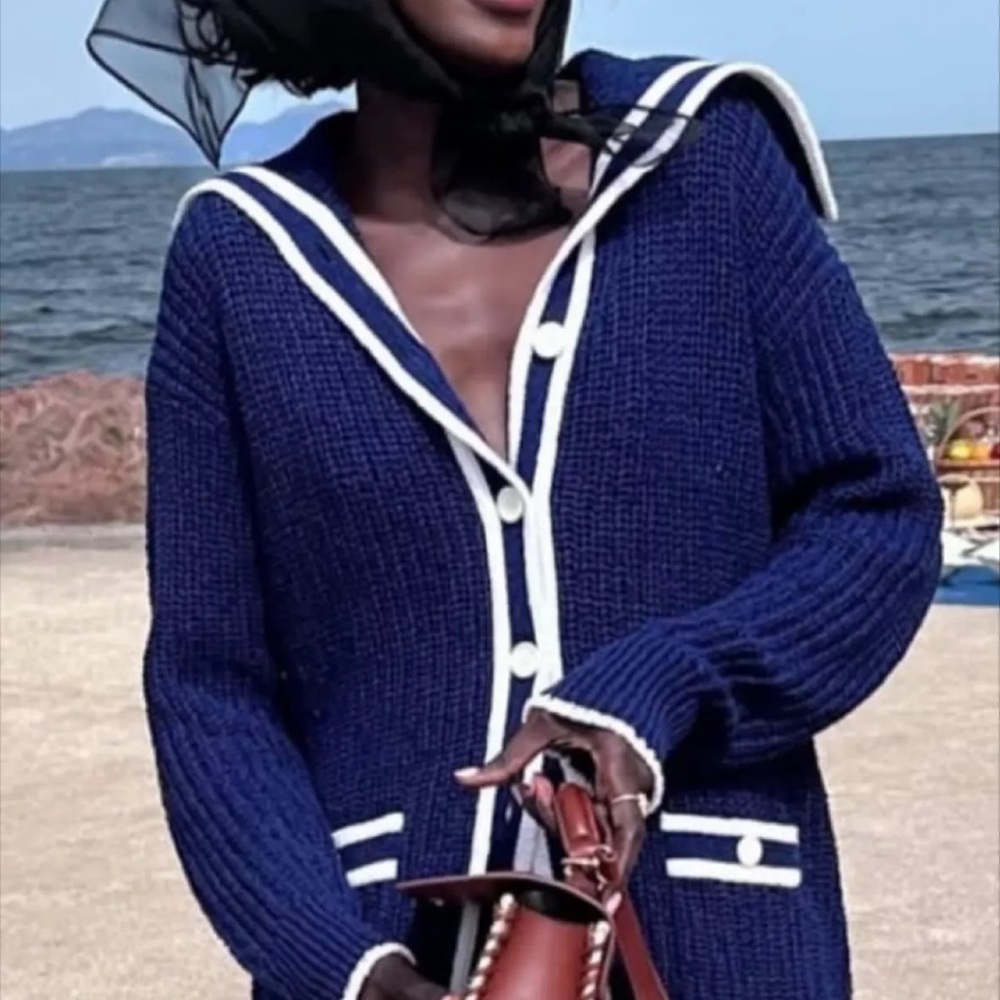 J. Crew Textured Sailor Cardigan - Picture 2 of 7